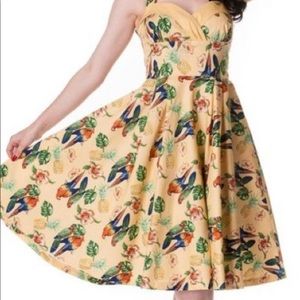 Hell Bunny Parrot halter dress!!